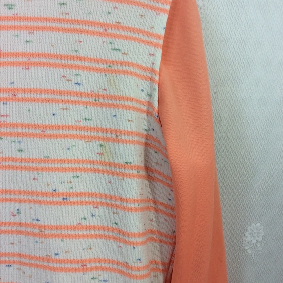 Vintage Orange Cream Blouse Vest Set L - Picture 7 of 8